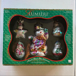 Vintage Brass Key Lumire hand blown glass ornaments